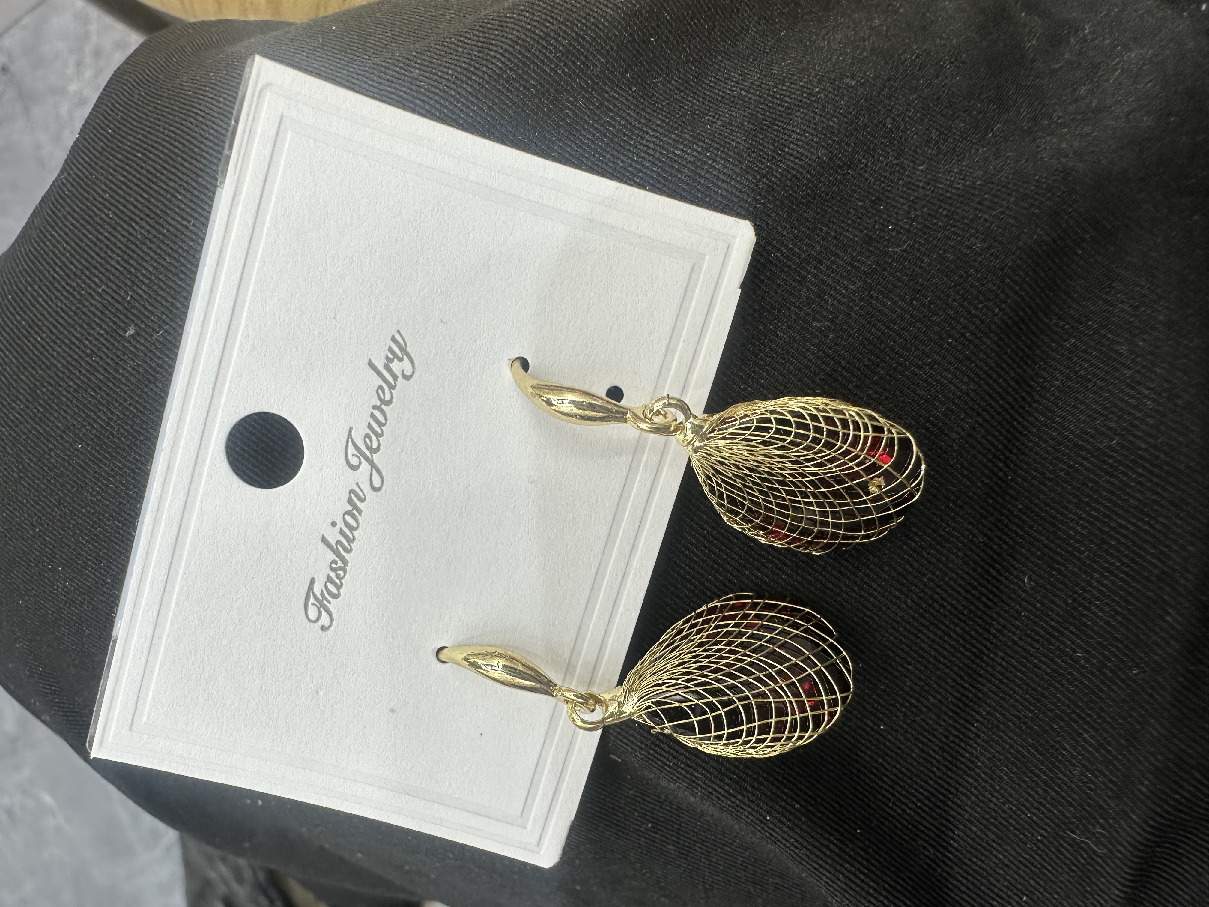 跨境新款个性夸张简约水滴包网耳饰耳环批发新款时尚气质设计款镂空网状水滴耳环耳饰批发 耳饰耳钉饰品产品图