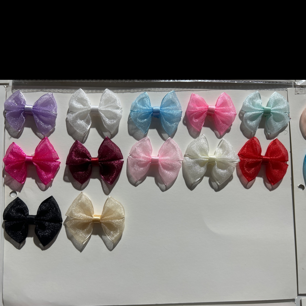 韩国纱蝴蝶结，小清新风格搭配，DIY手作，头饰服装辅料等蝴蝶结配料圣诞配件