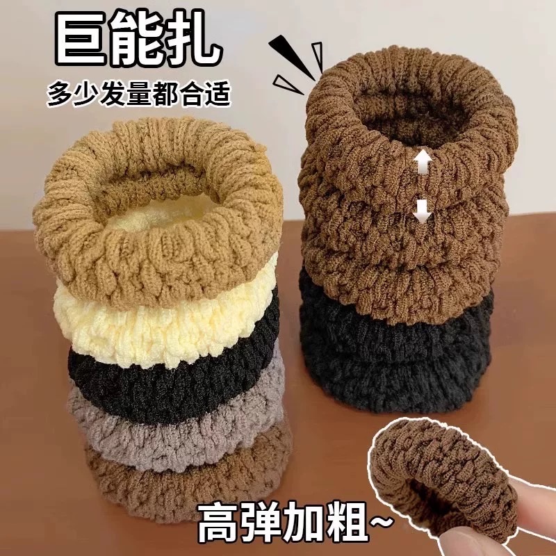 Accessories, hair bands, hair ties (F), thickened and thickened high-elasticity hair ties, towel bands, popcorn, colorful hair bands, ponytail hair ties, hair ties, hair accessories details Picture