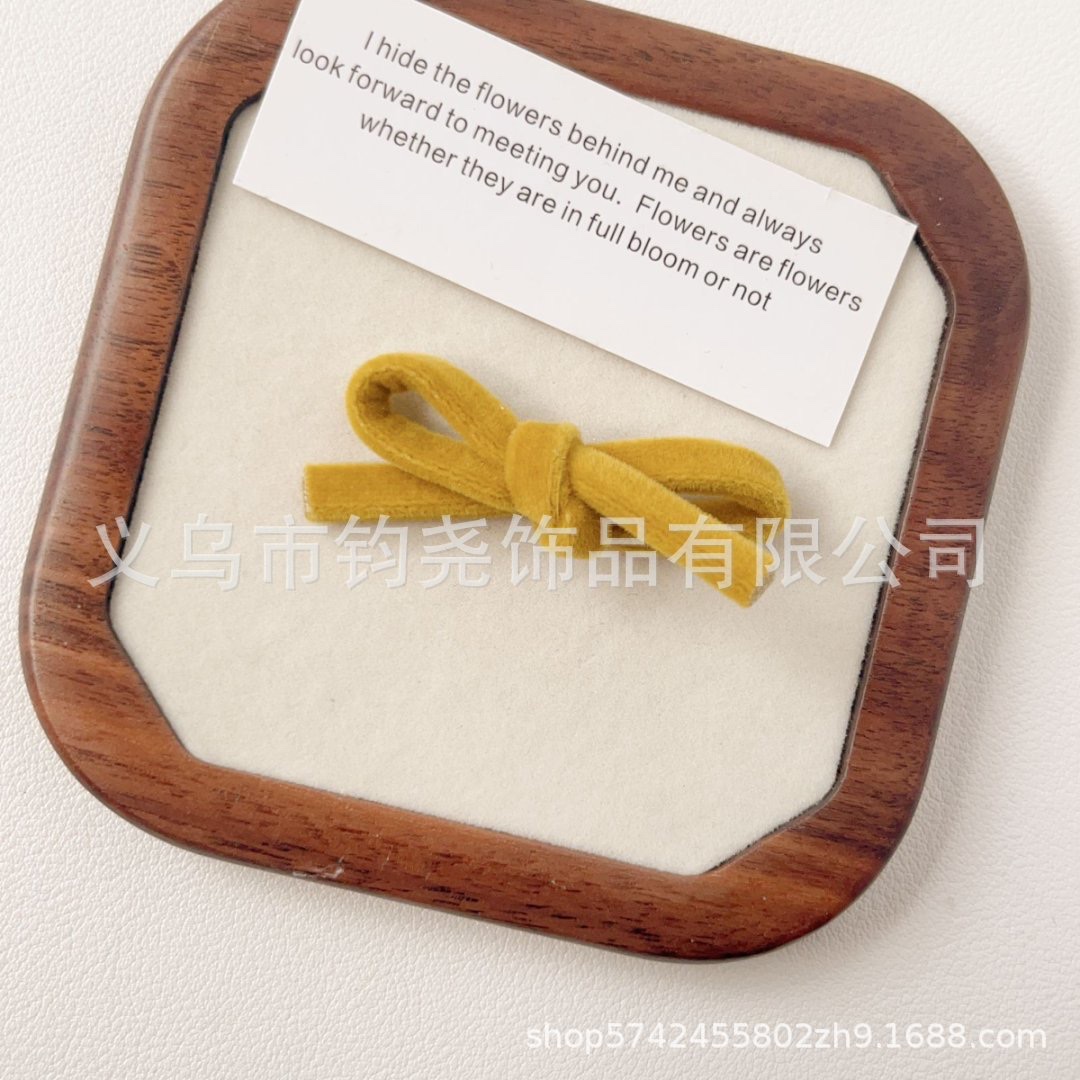 新款韩系彩色格纹蝴蝶结发夹布艺马尾发圈宝宝甜美装饰饰品配件详情图16