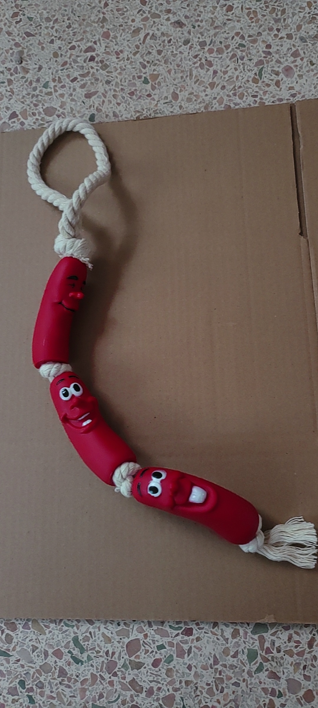 搪胶PVC宠物玩具香肠