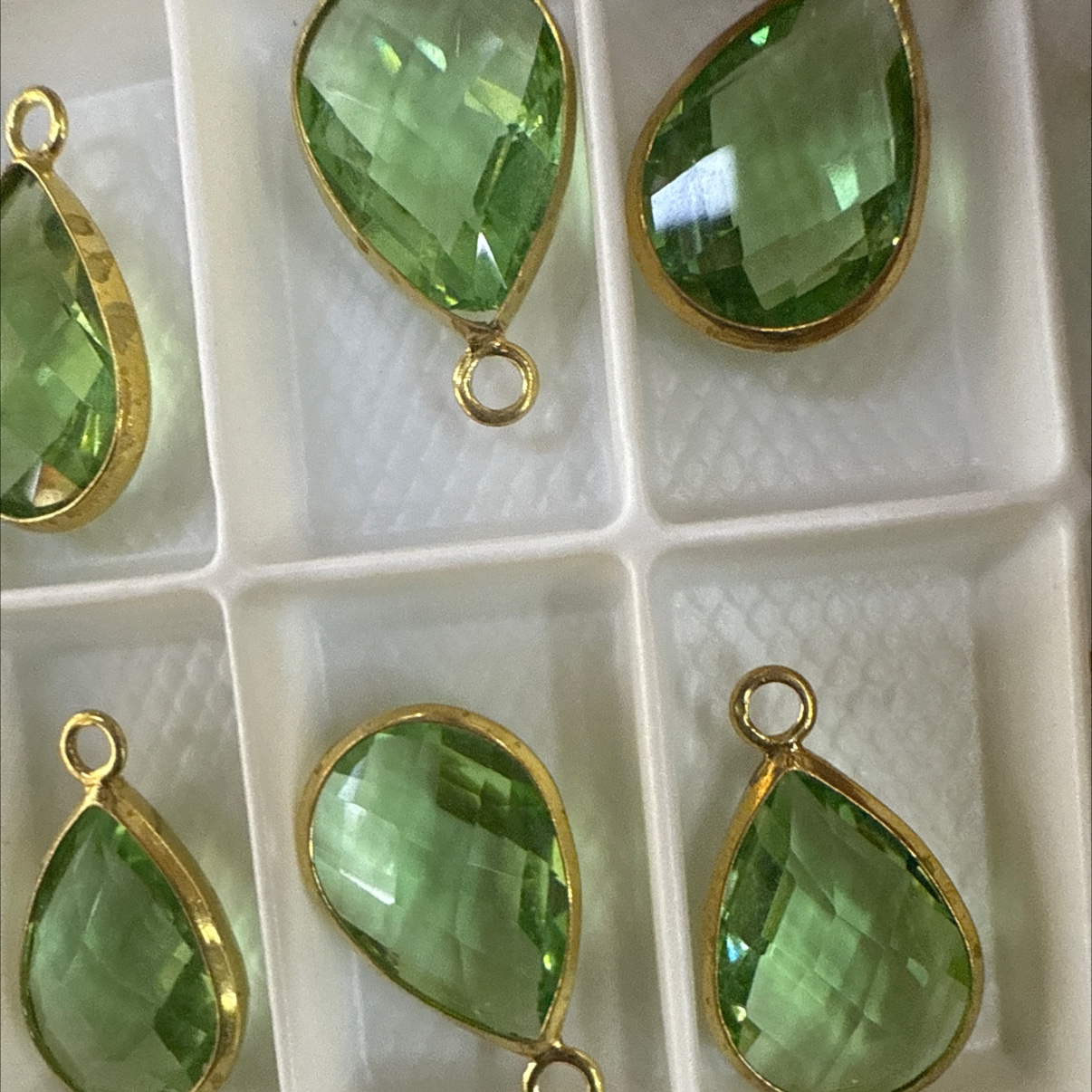 Single hanging water droplet AH10x14, copper, glass, pendant, connecting parts, rich in colors. Customizable. Necklaces and earrings are all available detail image 12