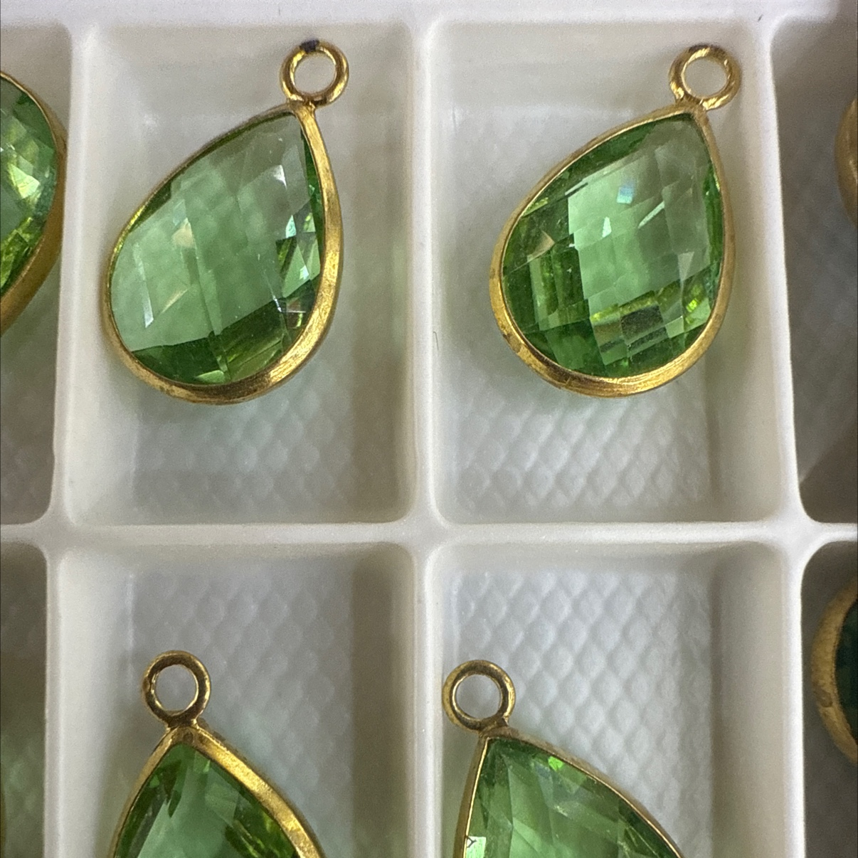 Single hanging water droplet AH10x14, copper, glass, pendant, connecting parts, rich in colors. Customizable. Necklaces and earrings are all available detail image 5