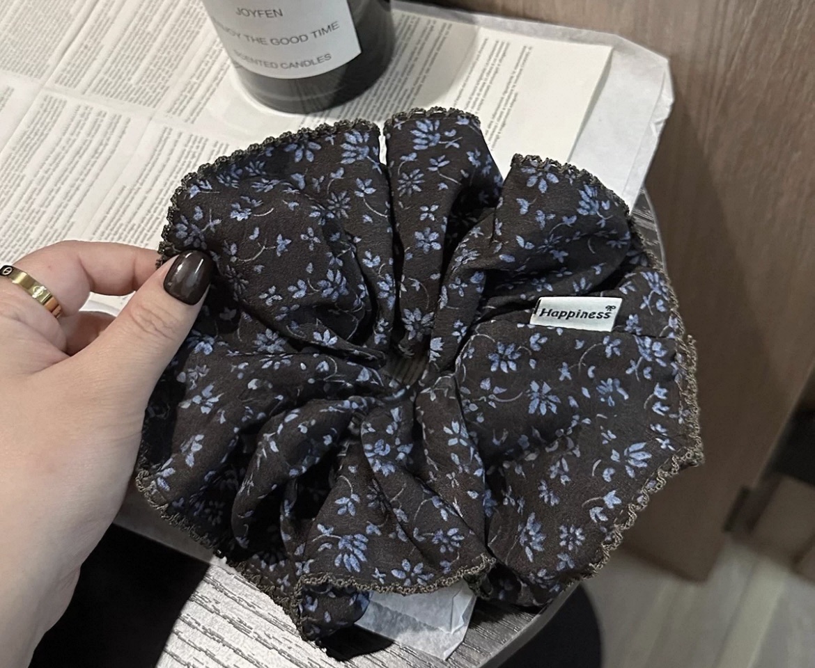 时尚2025秋冬饰品发圈大肠头绳方巾发绳百搭发饰发带学生头饰潮流配件大肠发圈头绳发圈饰品