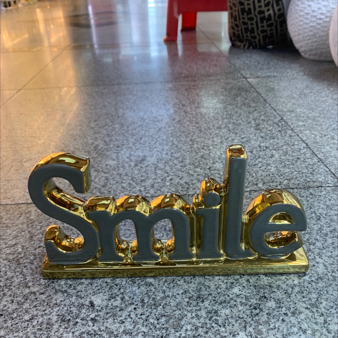 金色中东陶瓷摆件花瓶玻璃花瓶木架装饰品创意家居摆设微笑smile