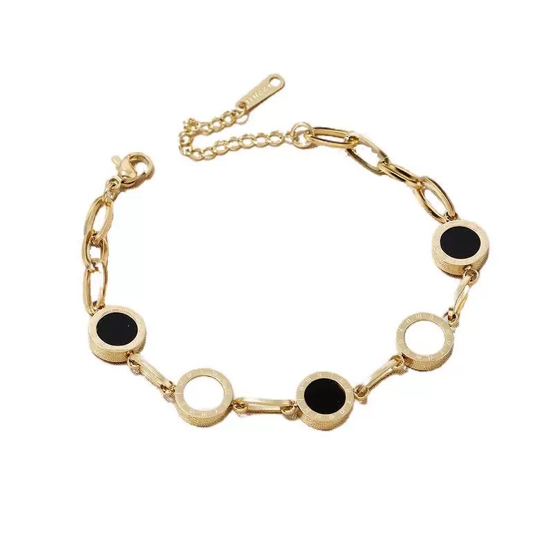 韩版罗马黑白贝时尚手链