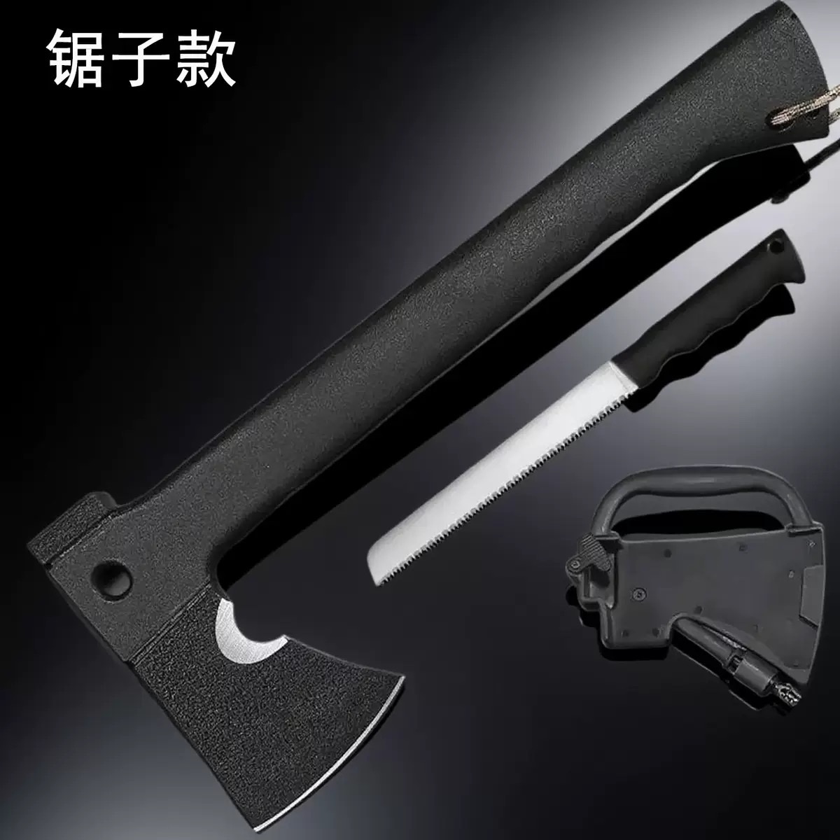 Outdoor multi-functional camping tactical axe, mountain-cutting, woodcutting, fire-fighting axe, vehicle-mounted camping, woodworking multi-purpose waist axe detail image 2