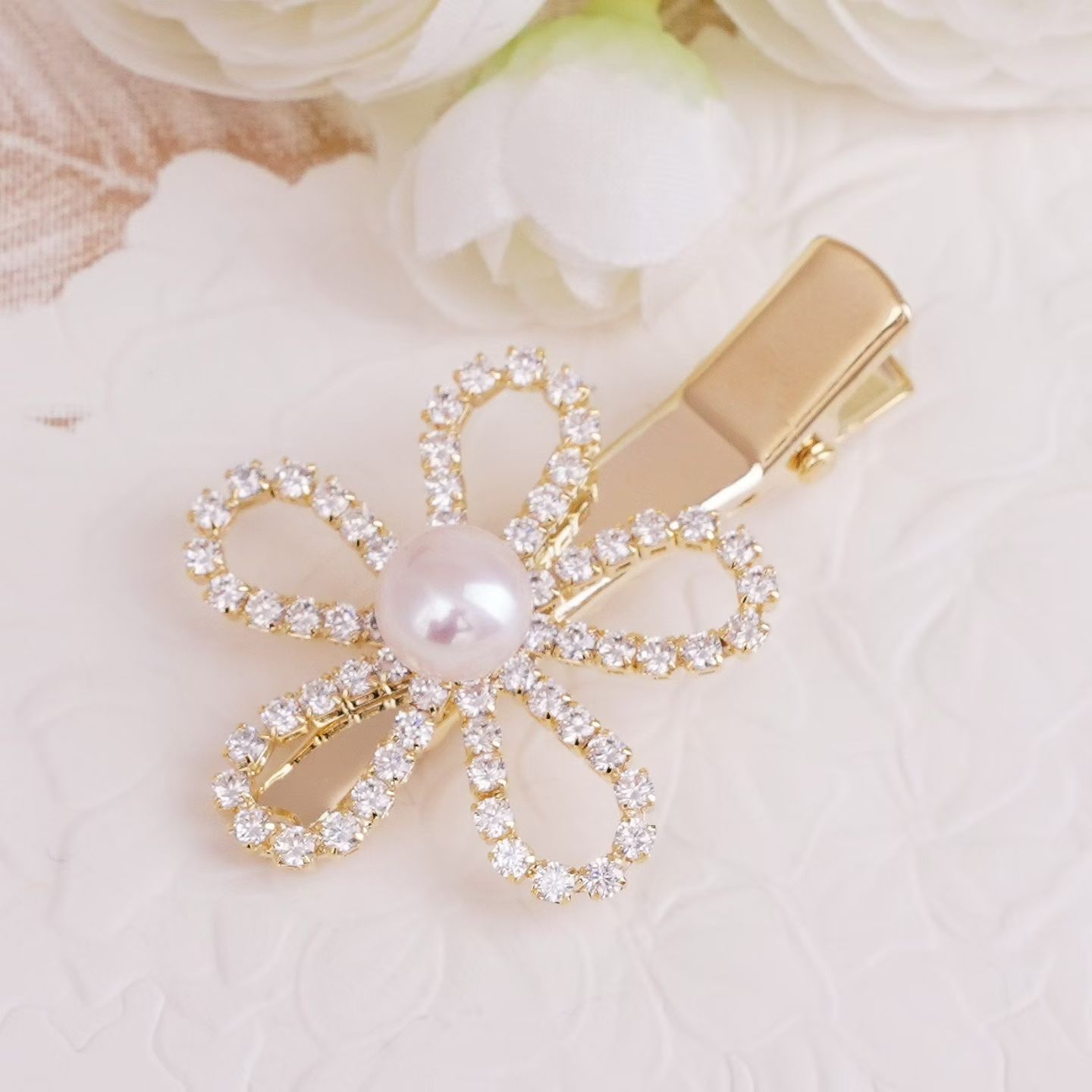 珍珠发夹～天然精品淡水珍珠镶嵌👍
精致甜美💕系列～鸭嘴夹
美美的系列～49.9头饰头饰一字夹羊毛钻