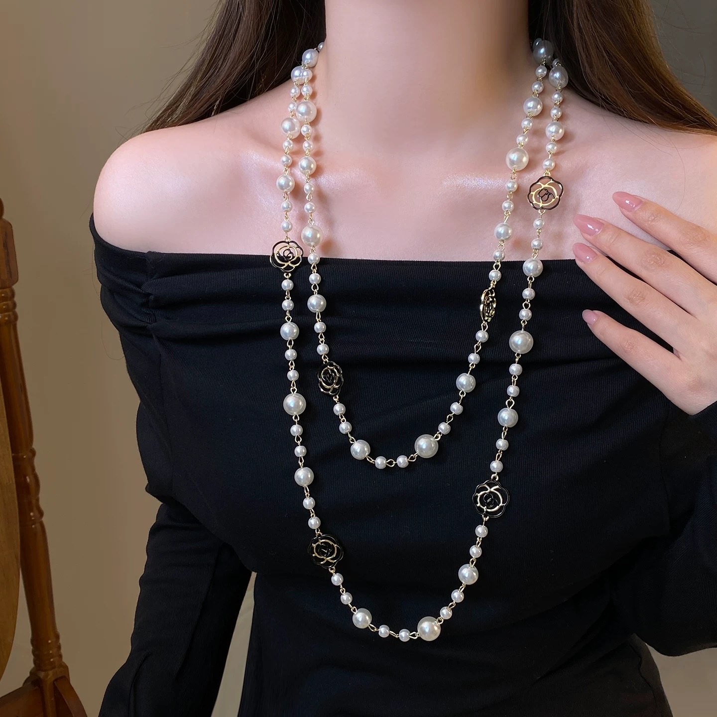 仿珍珠款项链女简约时尚百搭首饰品潮流饰品配饰首饰