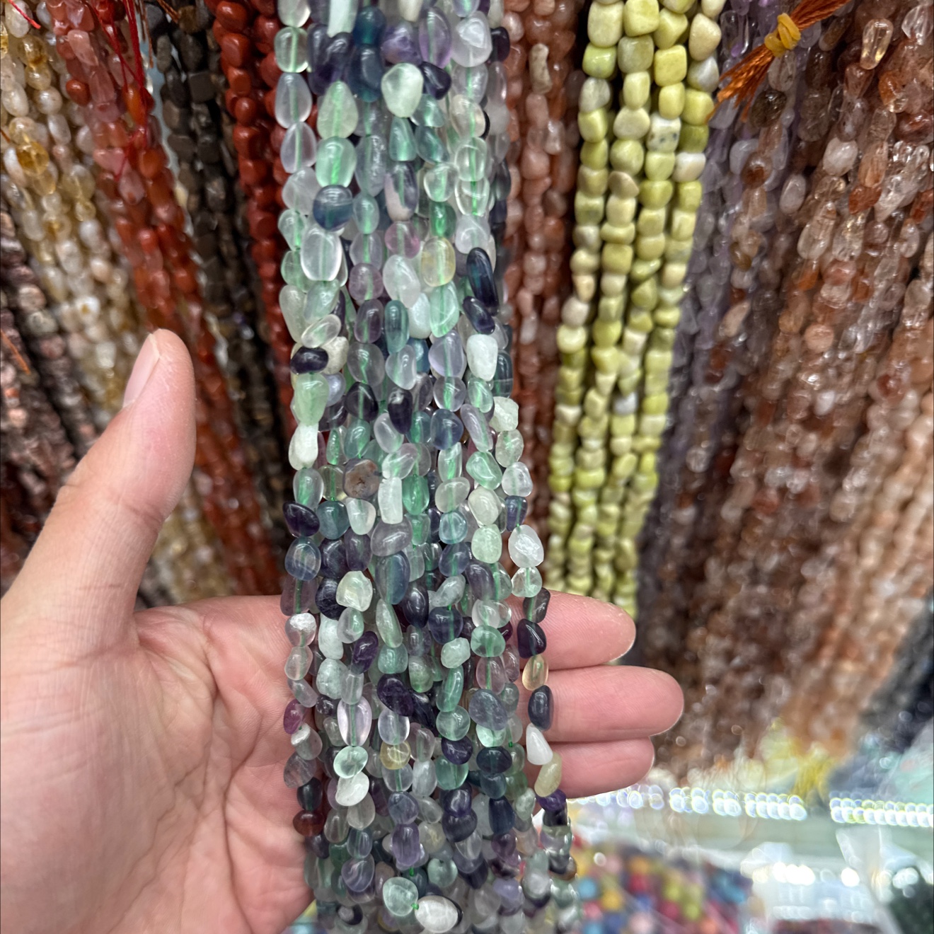 随形萤石DIY手链 独特设计 精美工艺 环保材料 手工制作 珠宝首饰