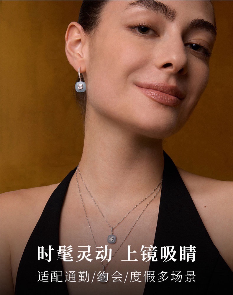 天然石不锈钢珍珠水钻瓜链项链女时尚简约百搭首饰品礼物赠品详情图6