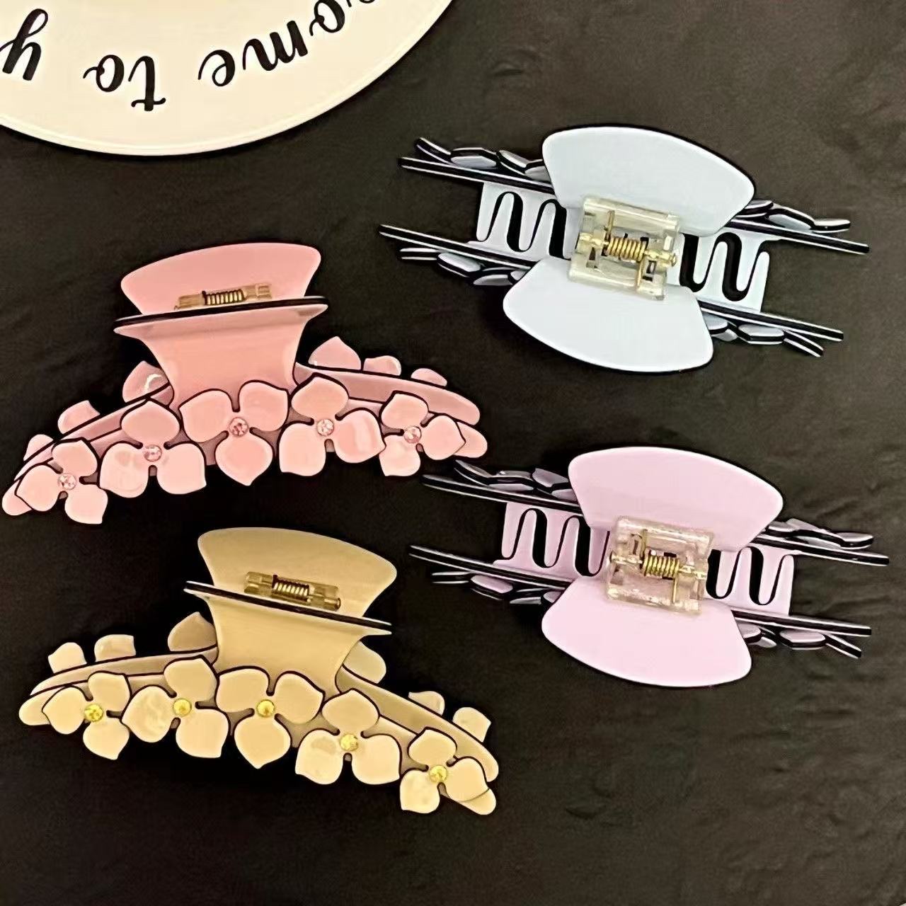 花朵大号鲨夹新款抓夹，高品质时尚潮流抓夹发夹发夹发夹发饰发夹