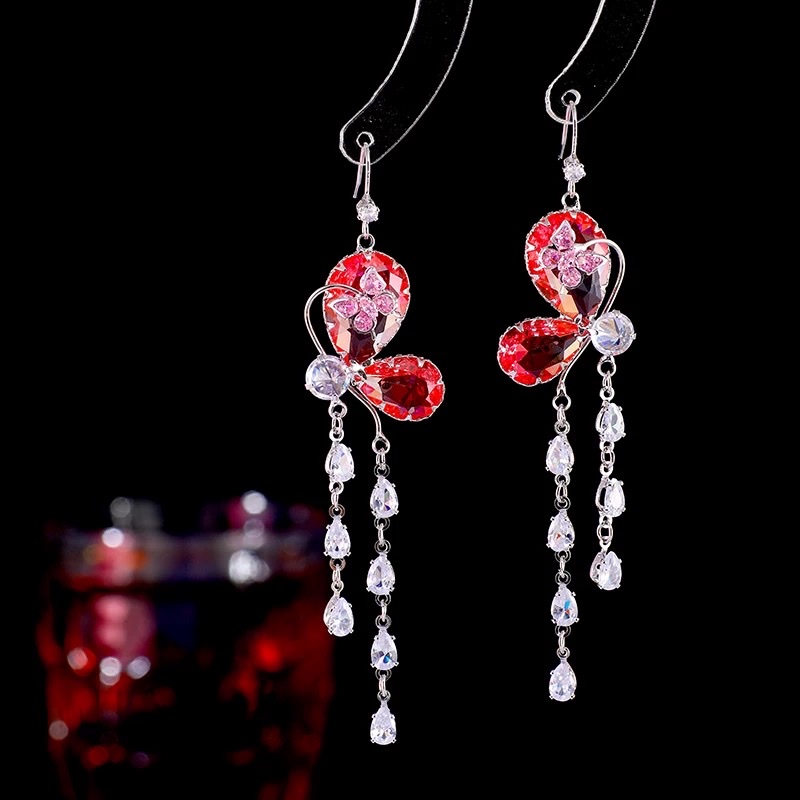 时尚烧焊锆石耳环耳饰简约耳坠女气质百搭饰品配饰潮流款饰品耳环耳饰