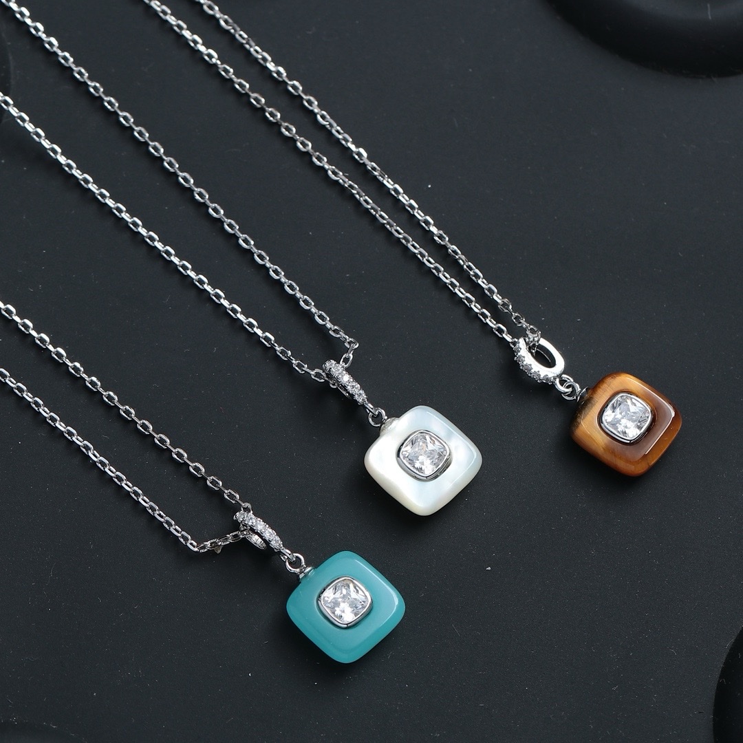 天然石不锈钢珍珠水钻瓜链项链女时尚简约百搭首饰品礼物赠品详情图2