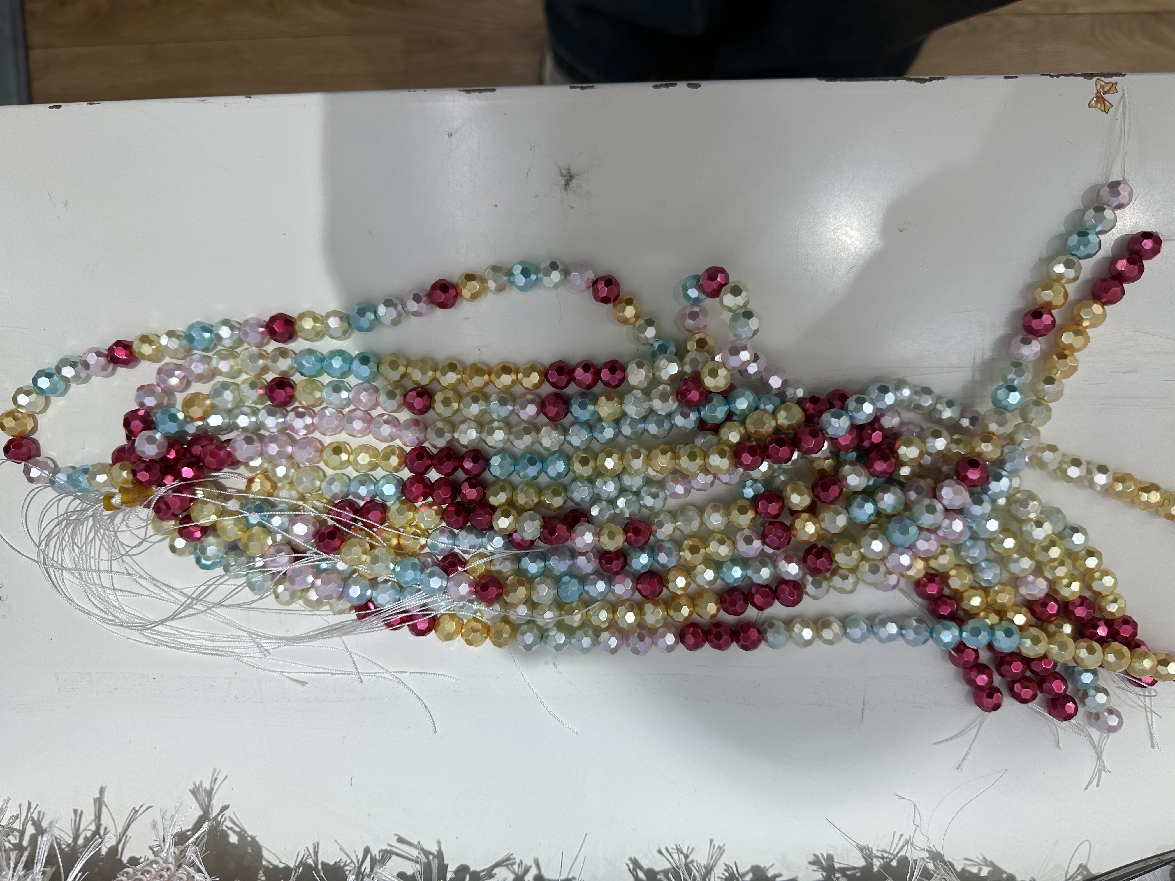 珍珠diy材料仿真装饰直孔米白珠子串珠饰品配件手工abs仿珍珠散珠玻璃仿珍珠 厂家直销现货现发