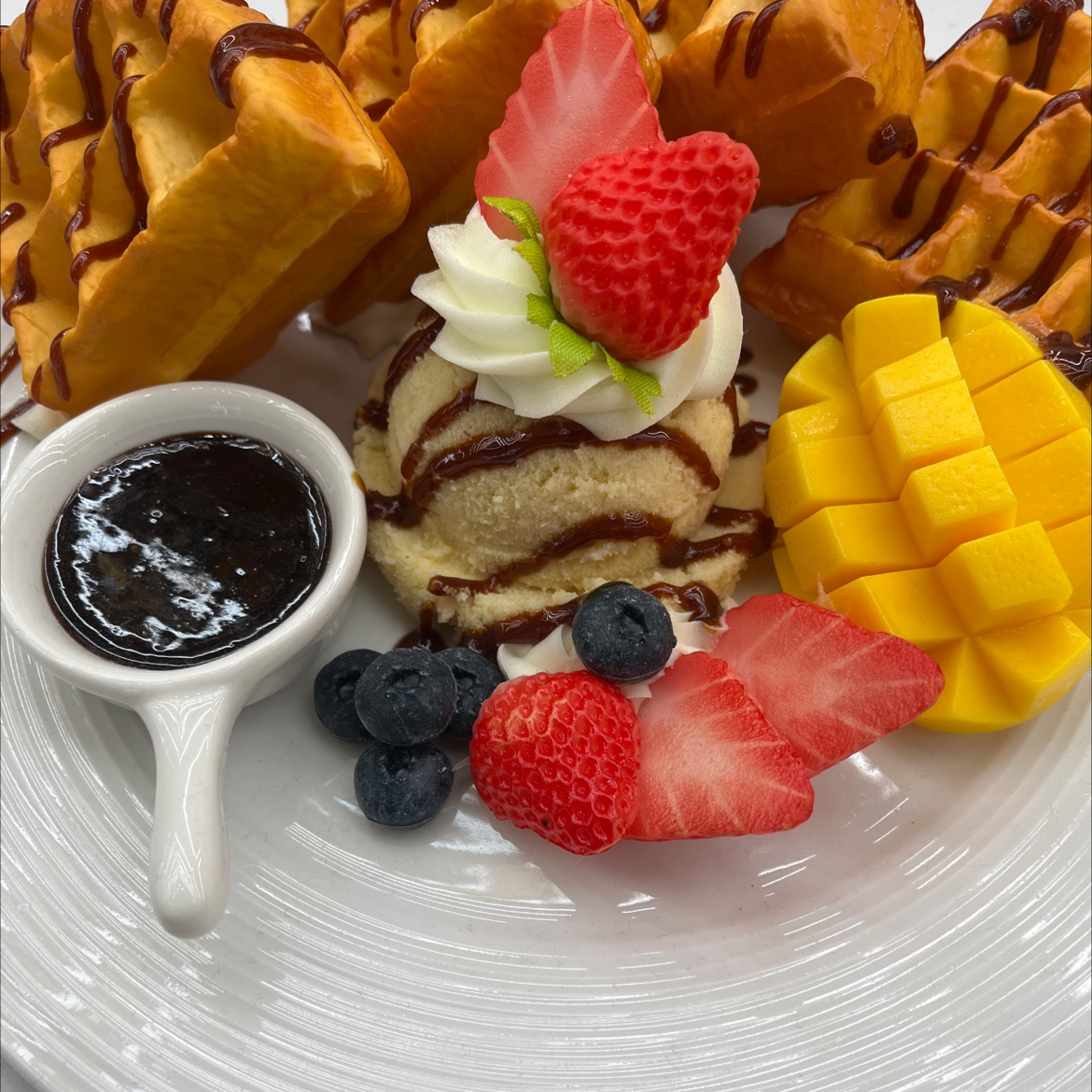 华夫仿真创意潮流 模型  仿真餐盘摆件家居创意潮流模型细节图