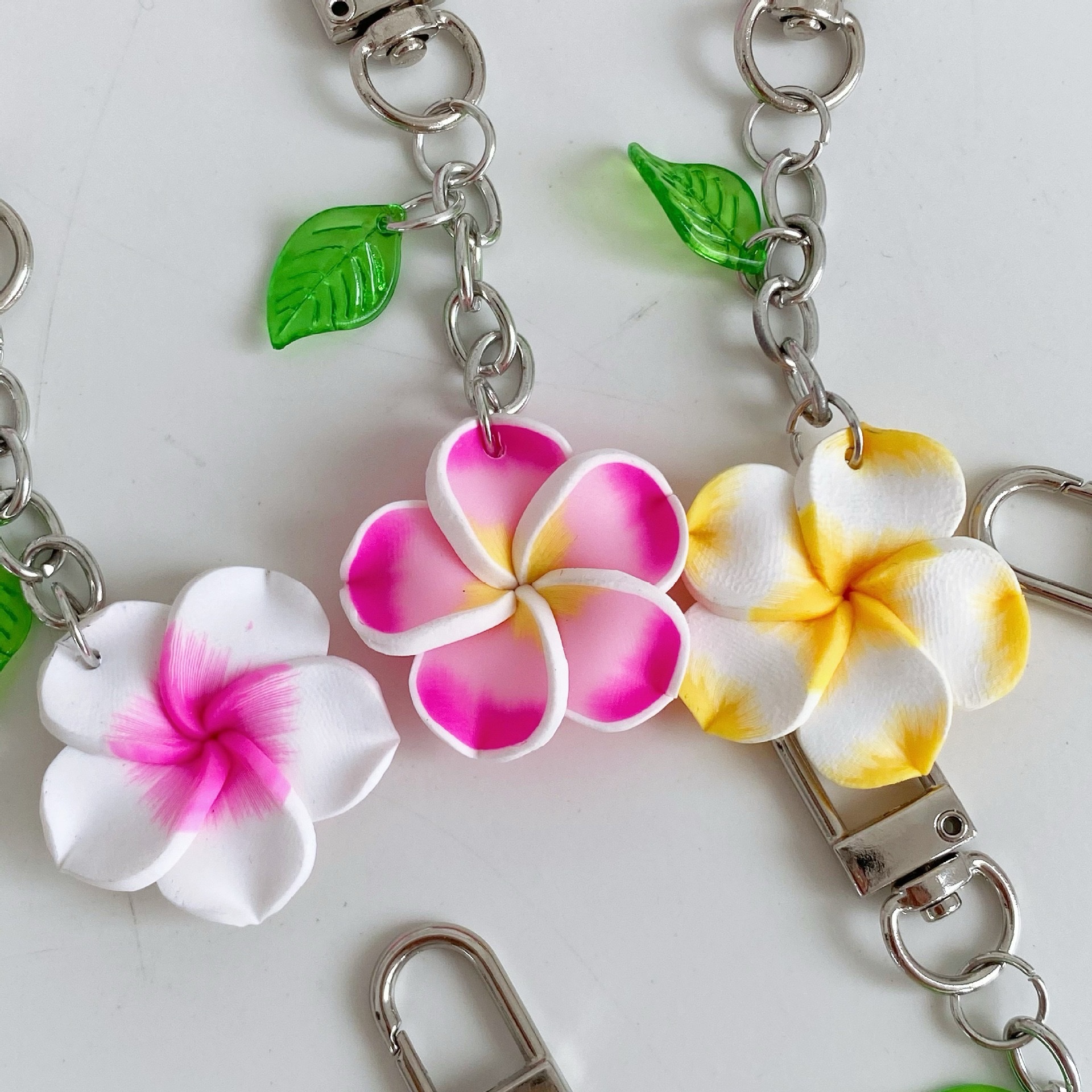 Sunflower, fresh and sweet, frangipani, key bag, pendant, keychain detail image 3