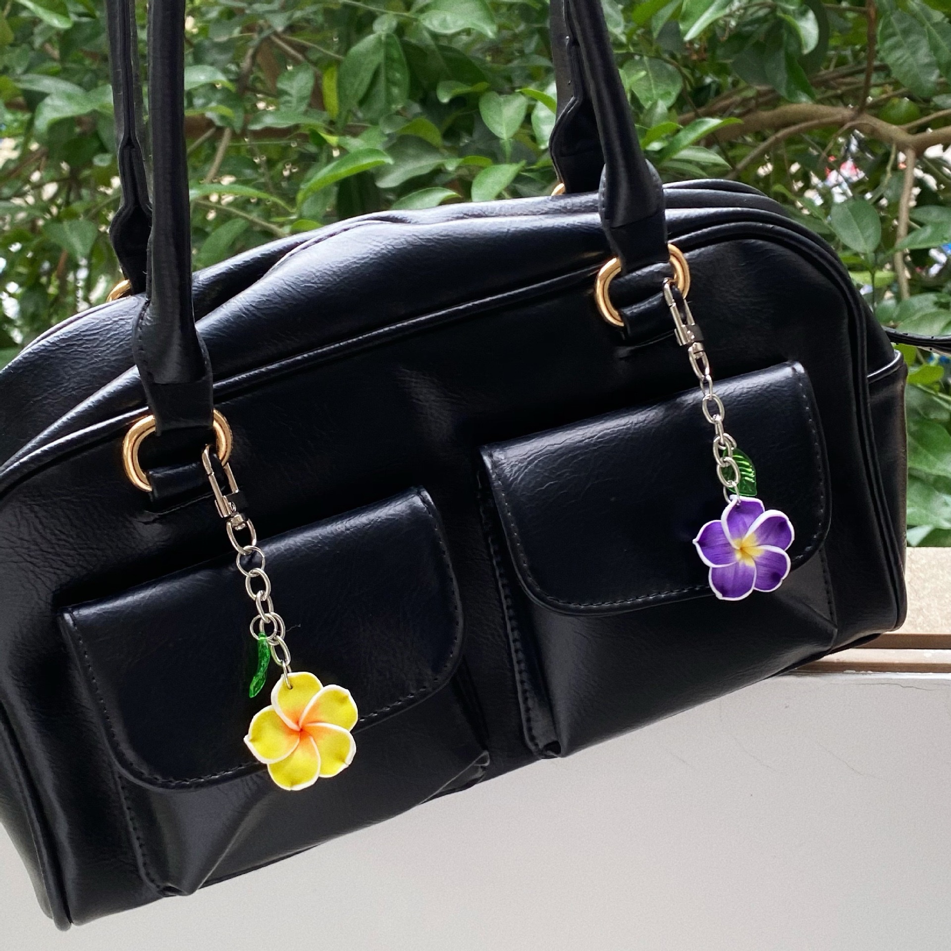 Sunflower, fresh and sweet, frangipani, key bag, pendant, keychain detail image 10