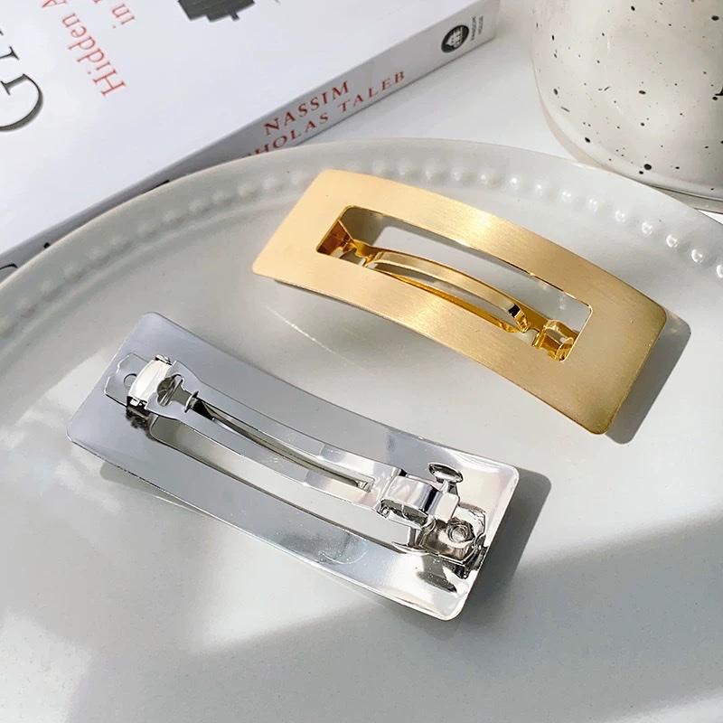 "Love Like Jasmine Jewelry Metal Hair clip, Internet celebrity 2025 New style, back head clip hair half-tie spring clip headwear, hair clip straight clip for women. Specification image