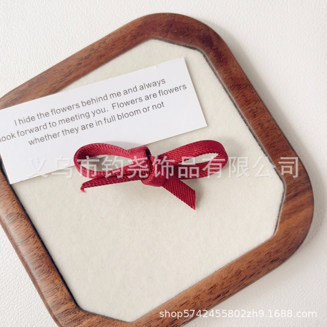 新款韩系彩色格纹蝴蝶结发夹布艺马尾发圈宝宝甜美装饰饰品配件详情图5