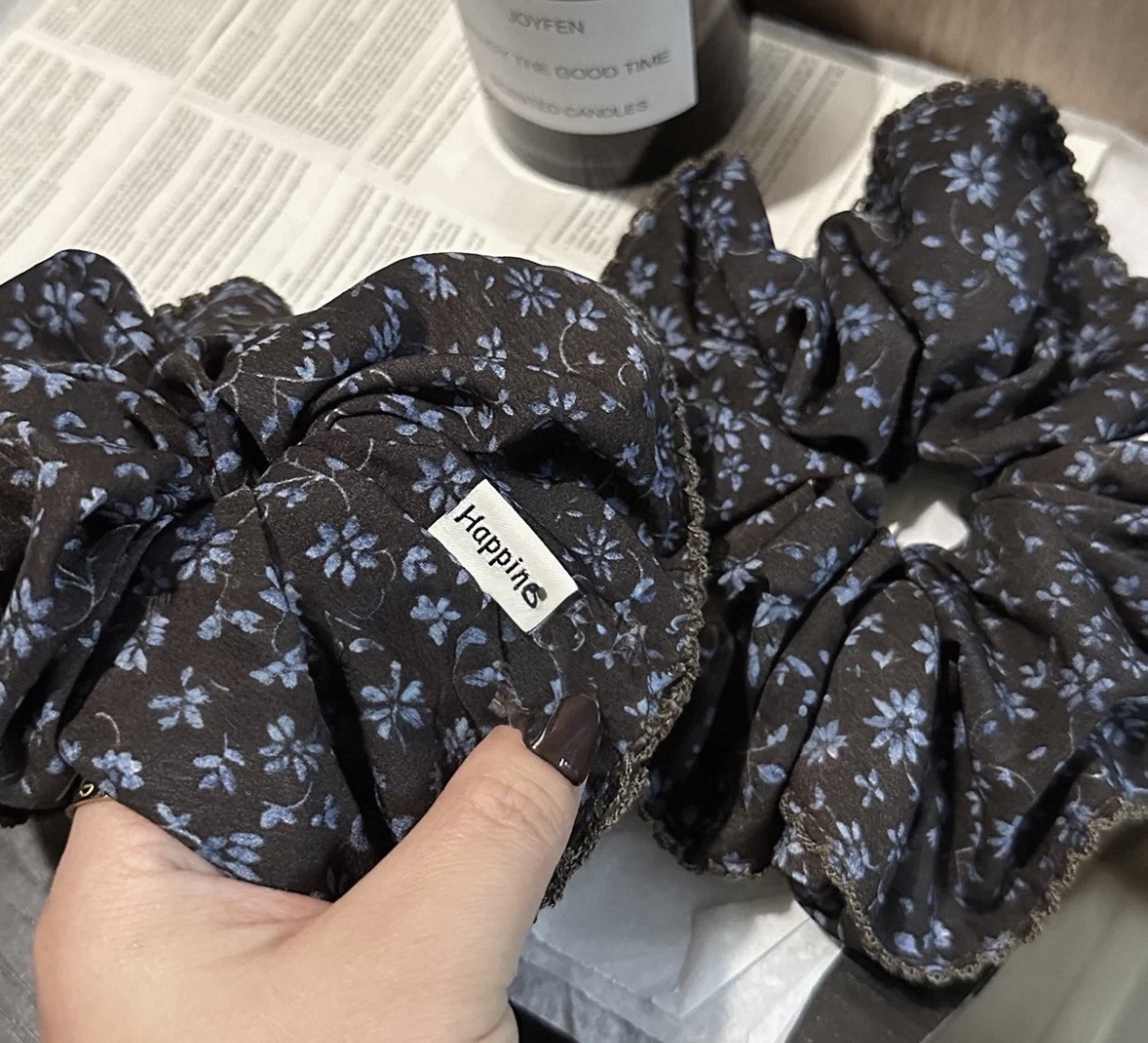 时尚2025秋冬饰品发圈大肠头绳方巾发绳百搭发饰发带学生头饰潮流配件大肠发圈头绳发圈饰品详情图3