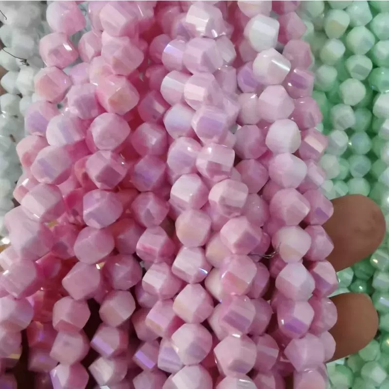 珠子珍珠串珠米珠木珠手工DIY饰品配件多色装饰材料扭珠产品图