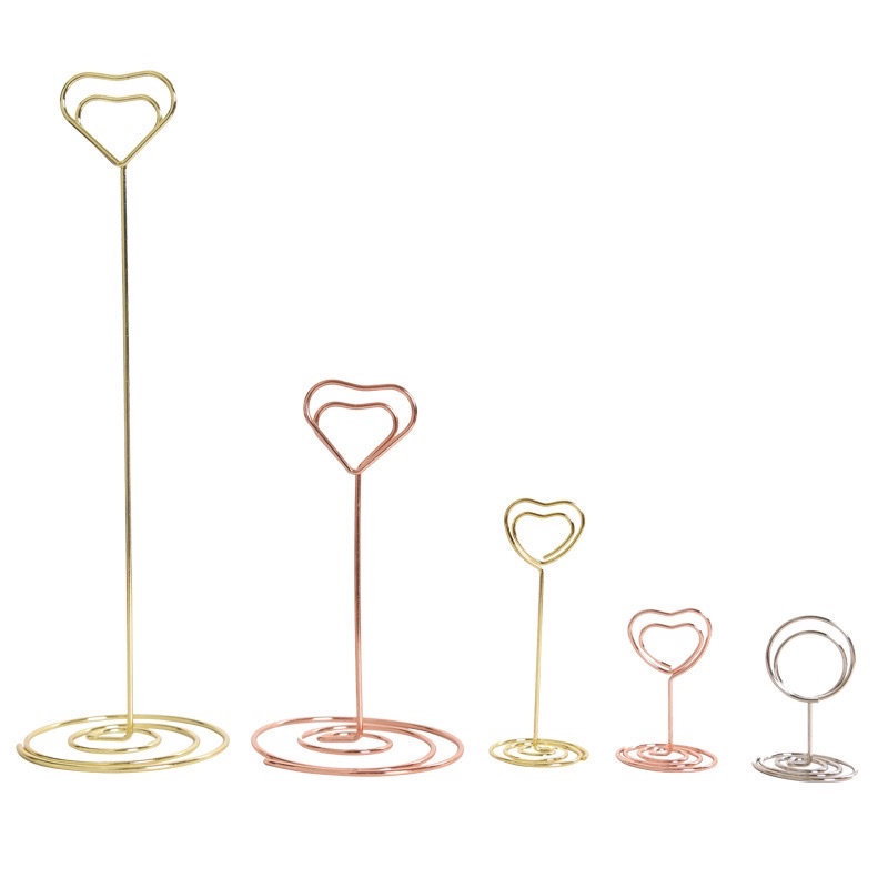 In-stock metal note holders, creative business card holders, desktop message holders, Amazon's best-selling wedding table number holders and seat holders detail image 5