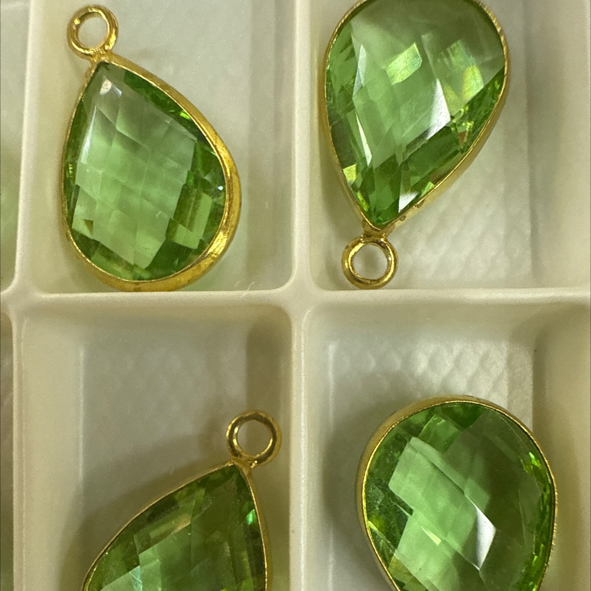 Single hanging water droplet AH10x14, copper, glass, pendant, connecting parts, rich in colors. Customizable. Necklaces and earrings are all available detail image 10