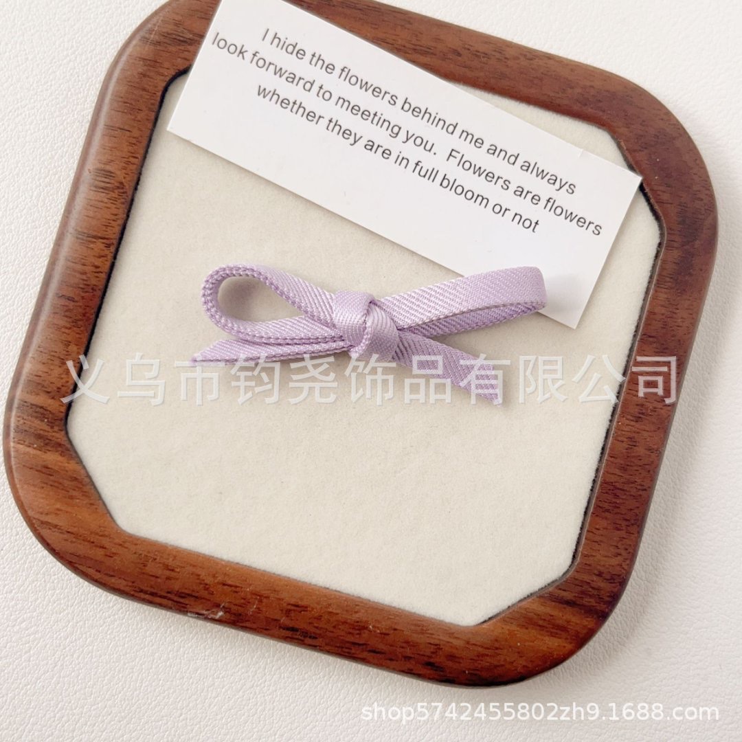 新款韩系彩色格纹蝴蝶结发夹布艺马尾发圈宝宝甜美装饰饰品配件详情图7