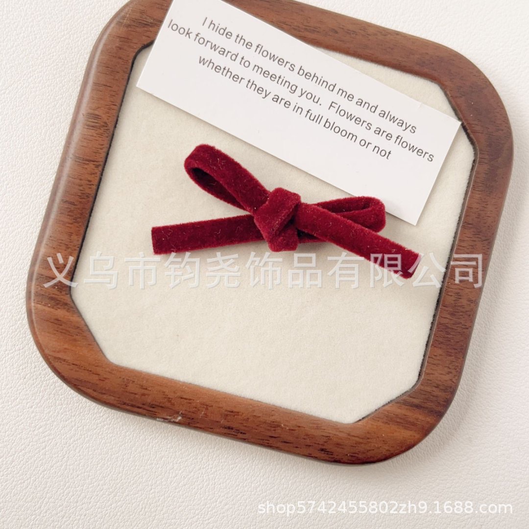 新款韩系彩色格纹蝴蝶结发夹布艺马尾发圈宝宝甜美装饰饰品配件详情图18