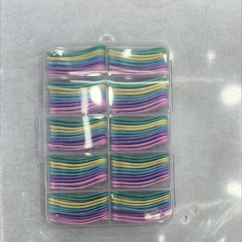 马卡龙色水滴夹