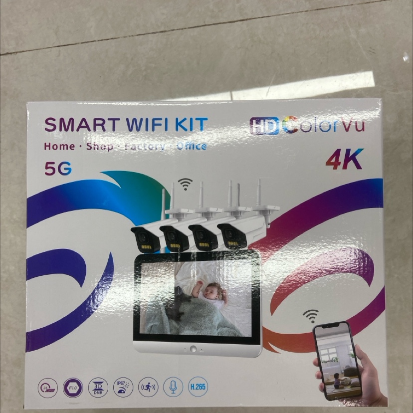 监控摄像头户外防水高清夜视监控器家庭安防设备