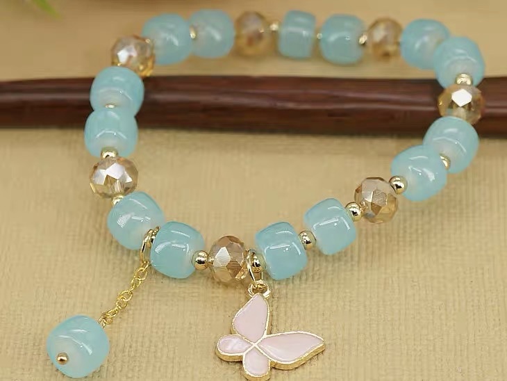 可爱蝴蝶手链弹力绳姐妹闺蜜学生手链小女生手串