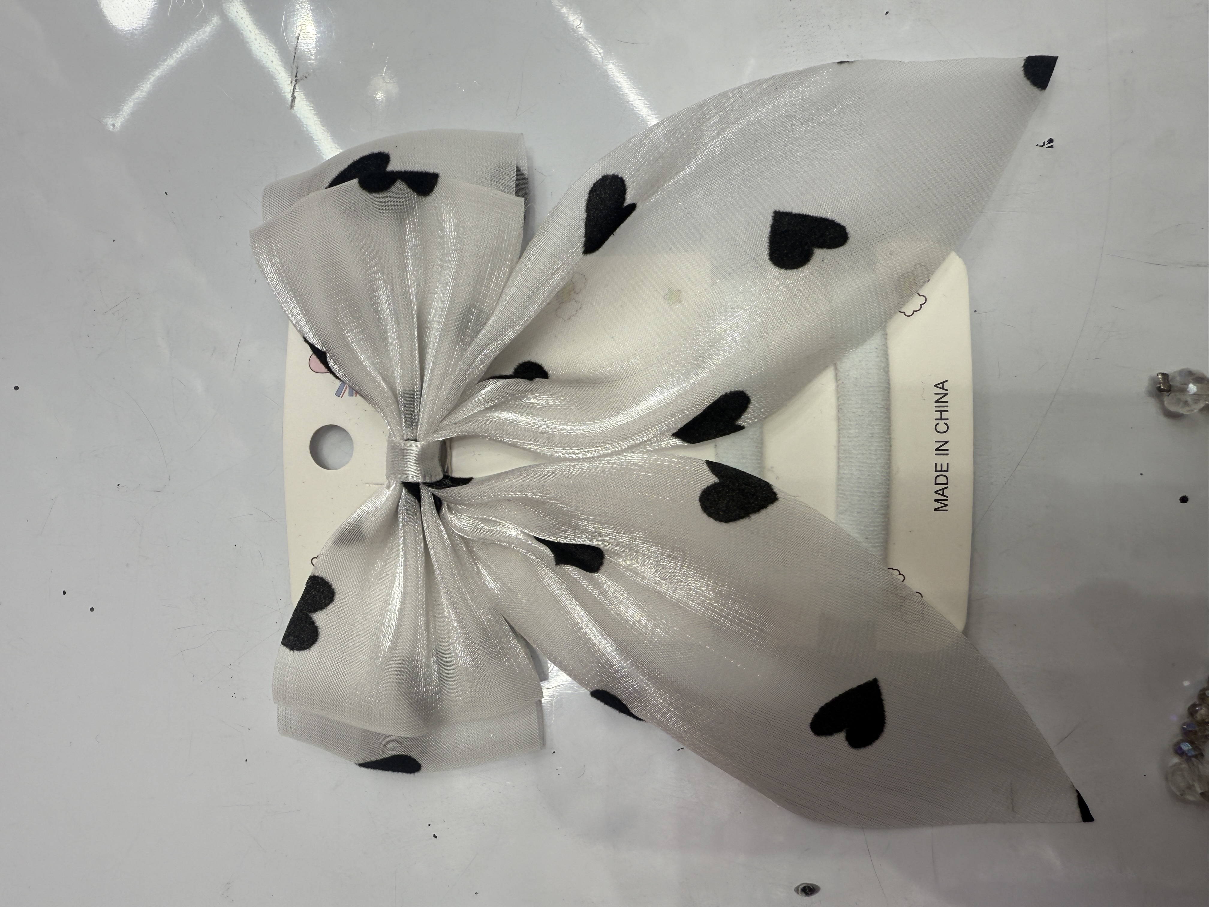 Pure handcrafted bow hair clips, sweet mesh ribbon spring clips, fresh back of the head ponytail top clip, super fairy-like hair clips, towel loops Specification image