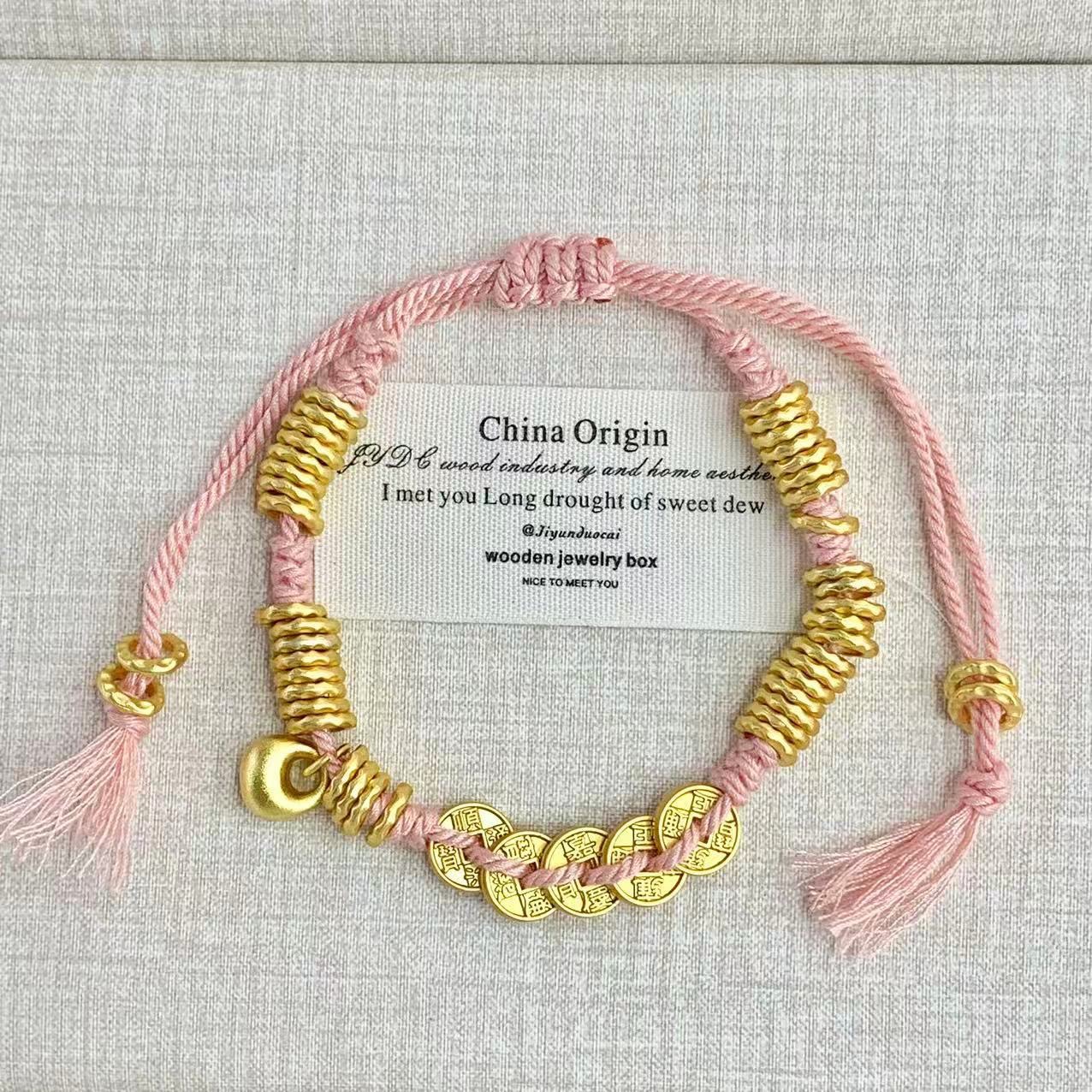 民族风手串抽绳手链时尚饰品女士手链潮流珠宝配饰百搭简约款手链锆石手链饰品时尚珠宝手链产品图