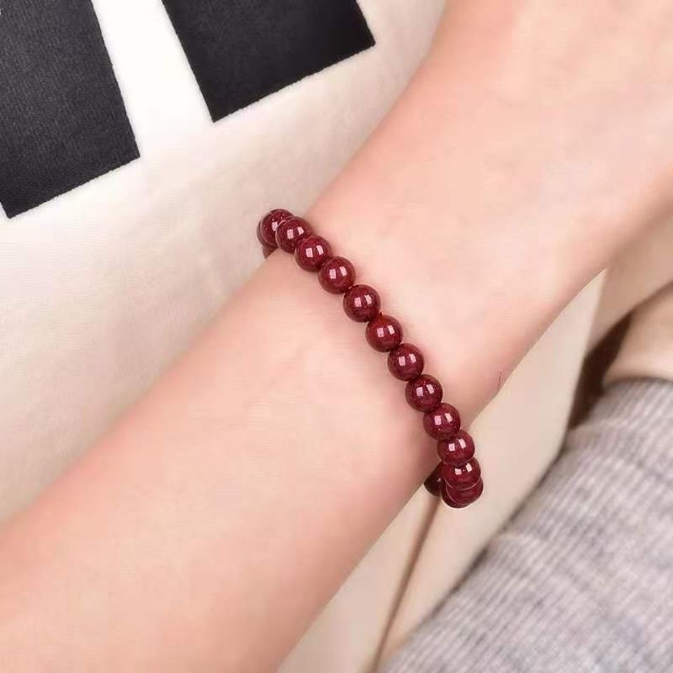 High-content cinnabar three-in-one bracelet, zodiac year purple gold sand bracelet for men and women, twelve zodiac signs bracelet detail image 5