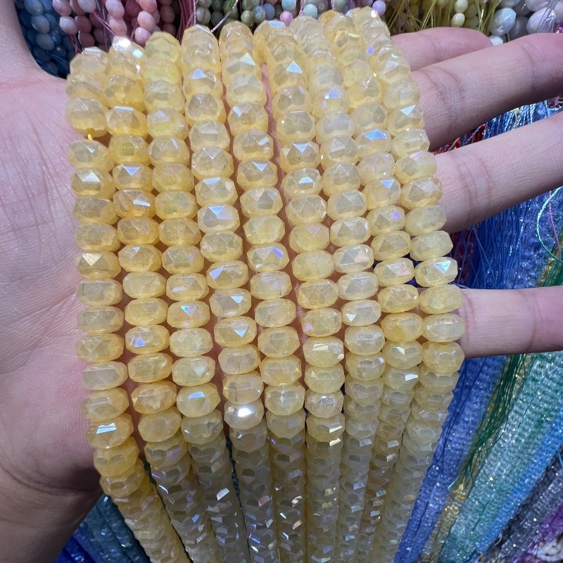 透明车轮串珠米珠木珠手工DIY配饰材料多色装饰品配珠50g细节图