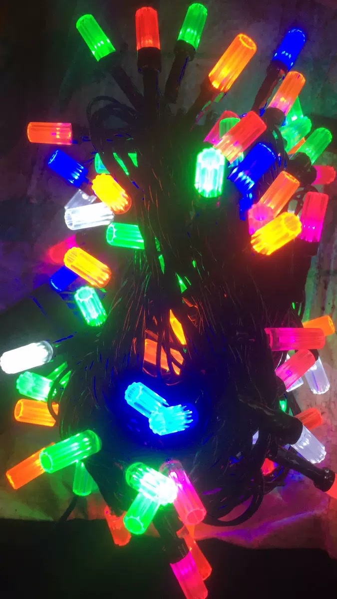 厂家直供V8大光纤灯圣诞灯彩灯高亮闪动挂灯室内室外太阳能路灯