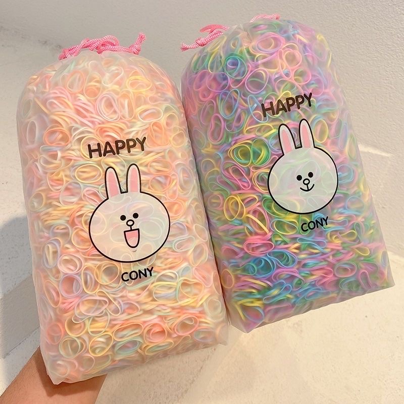 一次性头绳小皮筋儿童扎头发绳女宝宝不伤发弹性儿童橡皮筋好彩色