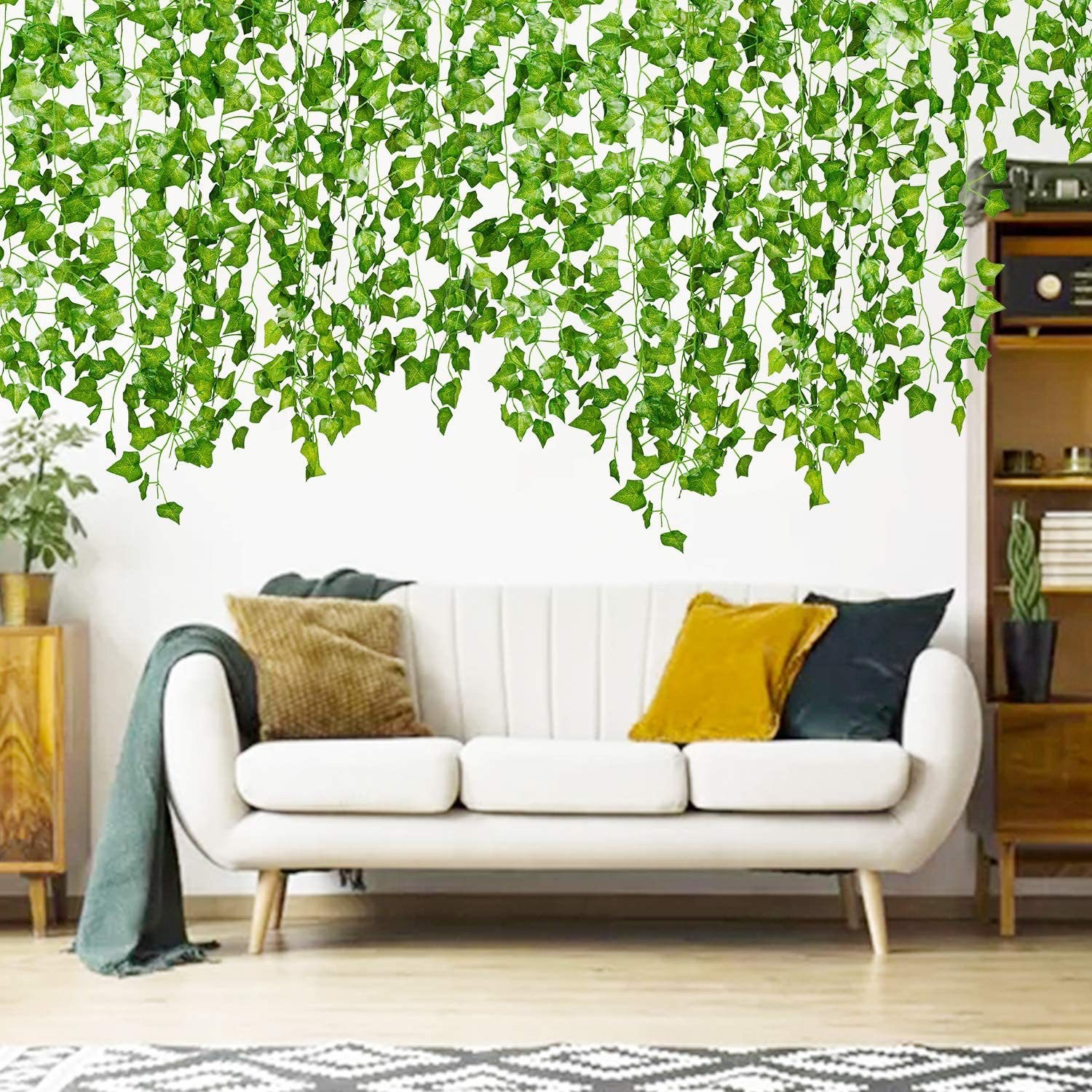 Amazon cross-border bestsellers: artificial rattan, artificial ivy, artificial leaves, plastic flowers, plant hanging decorations wholesale, artificial flowers, artificial plants detail image 1