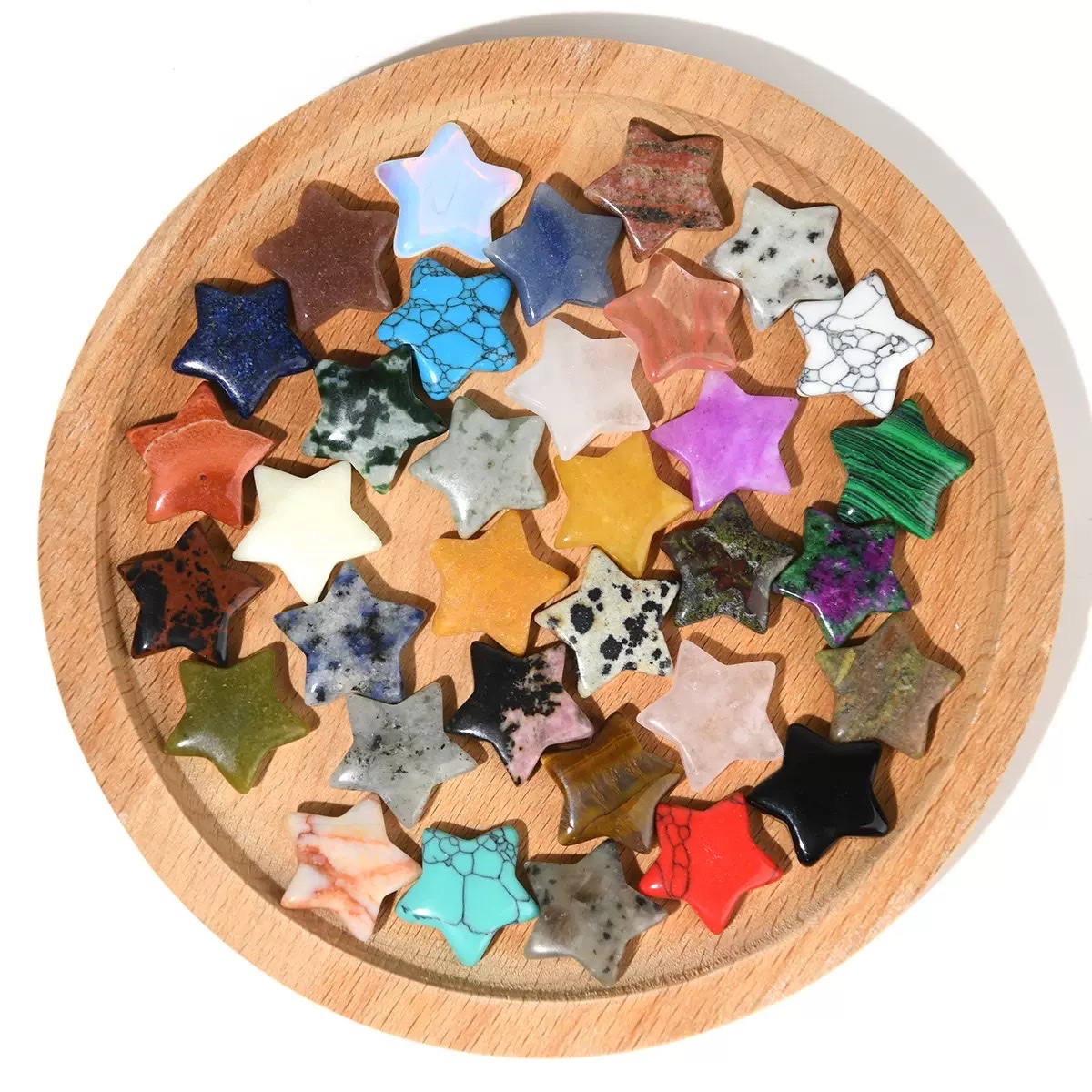 Natural stone five-pointed star pendant jewelry, simple and fashionable stainless steel pendant for men and women Application Scenario