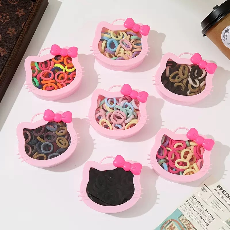 Children's hair accessories, rubber bands, towel rings, non-hair-constricting thumb rings, hair accessory set box details Picture
