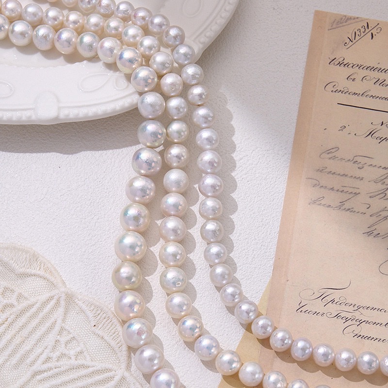 精品微皱炫彩圆巴天然淡水珍珠高品质皱皮圆珠大颗粒精品微皱炫彩圆巴天然淡水珍珠高品质皱皮圆珠大颗粒diy手工材料不规则大颗粒