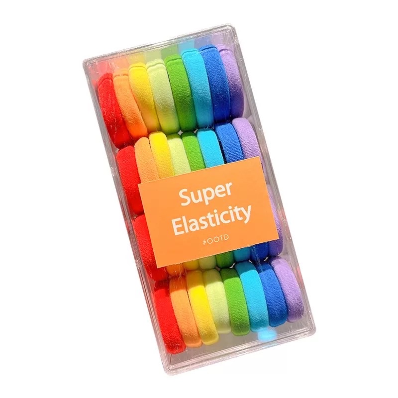 Children's high appearance level hair band, hair tie, hair band for girls, large size without damaging hair, high ponytail hair tie, high elasticity rubber band cover Item Picture