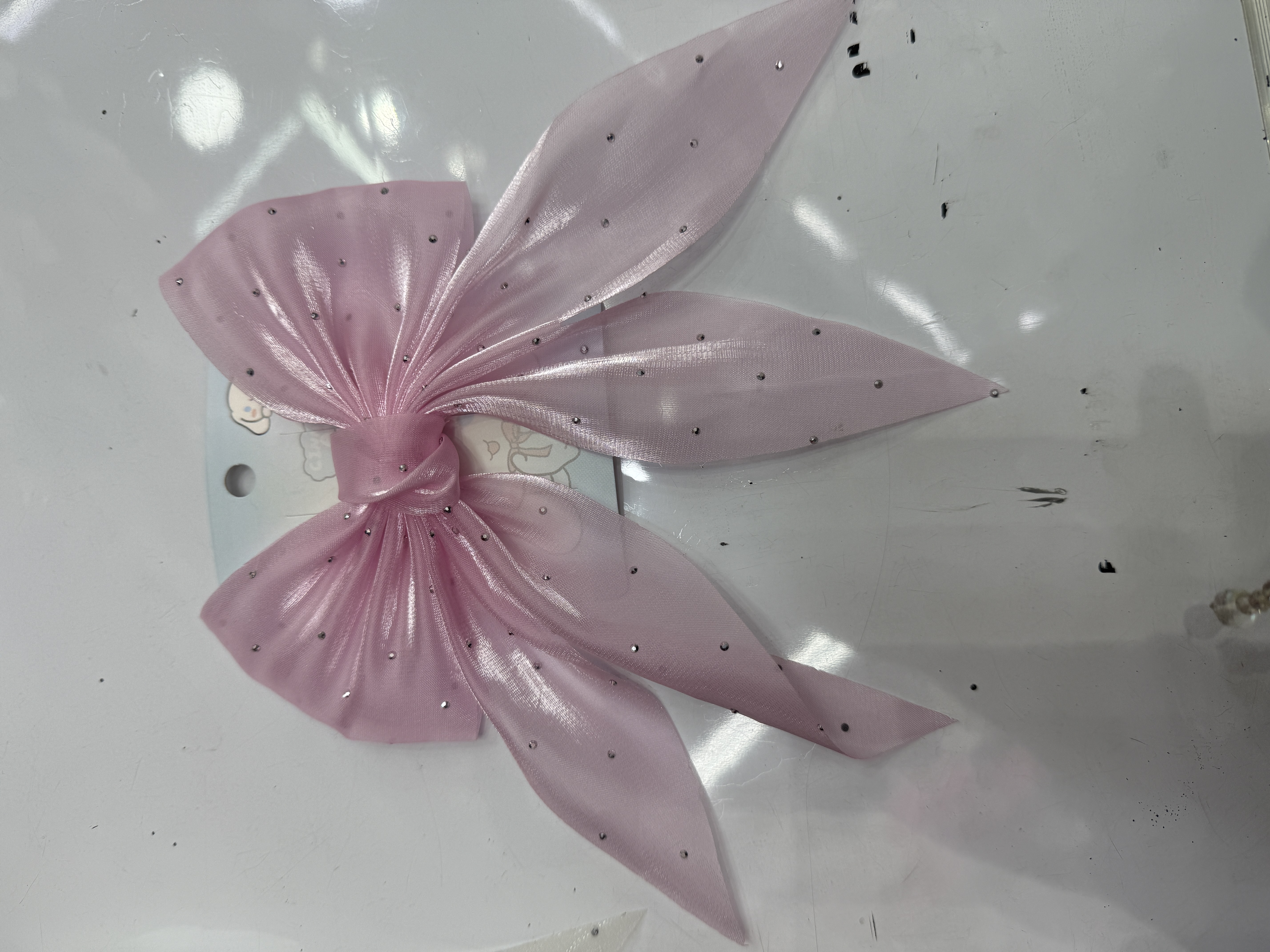 Pure handcrafted bow hair clips, sweet mesh ribbon spring clips, fresh back of the head ponytail top clips, super fairy-like hair clips, children's summer cuteness detail image 5