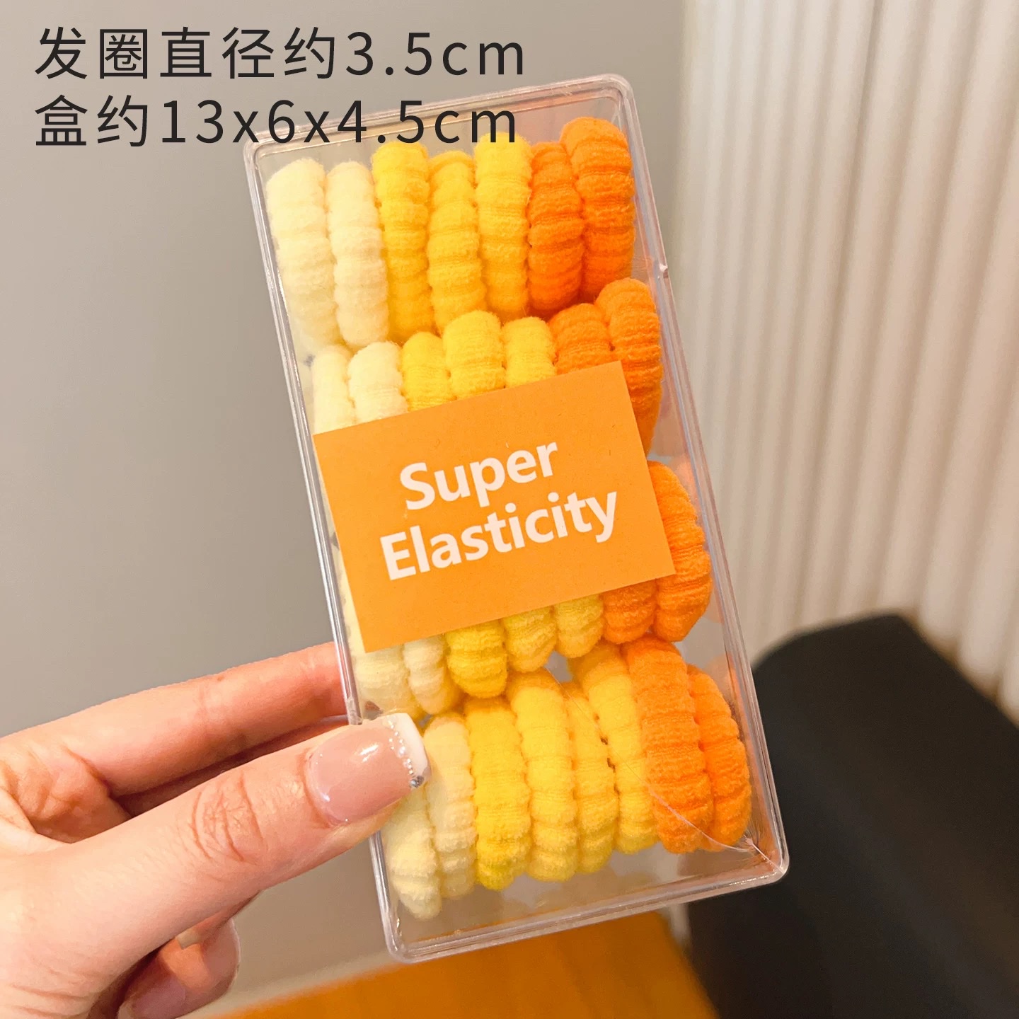 New children's colorful hair bands, high-elasticity baby rubber bands, towel bands, little girls' hair ties, and hair accessories that won't damage girls' hair Specification image