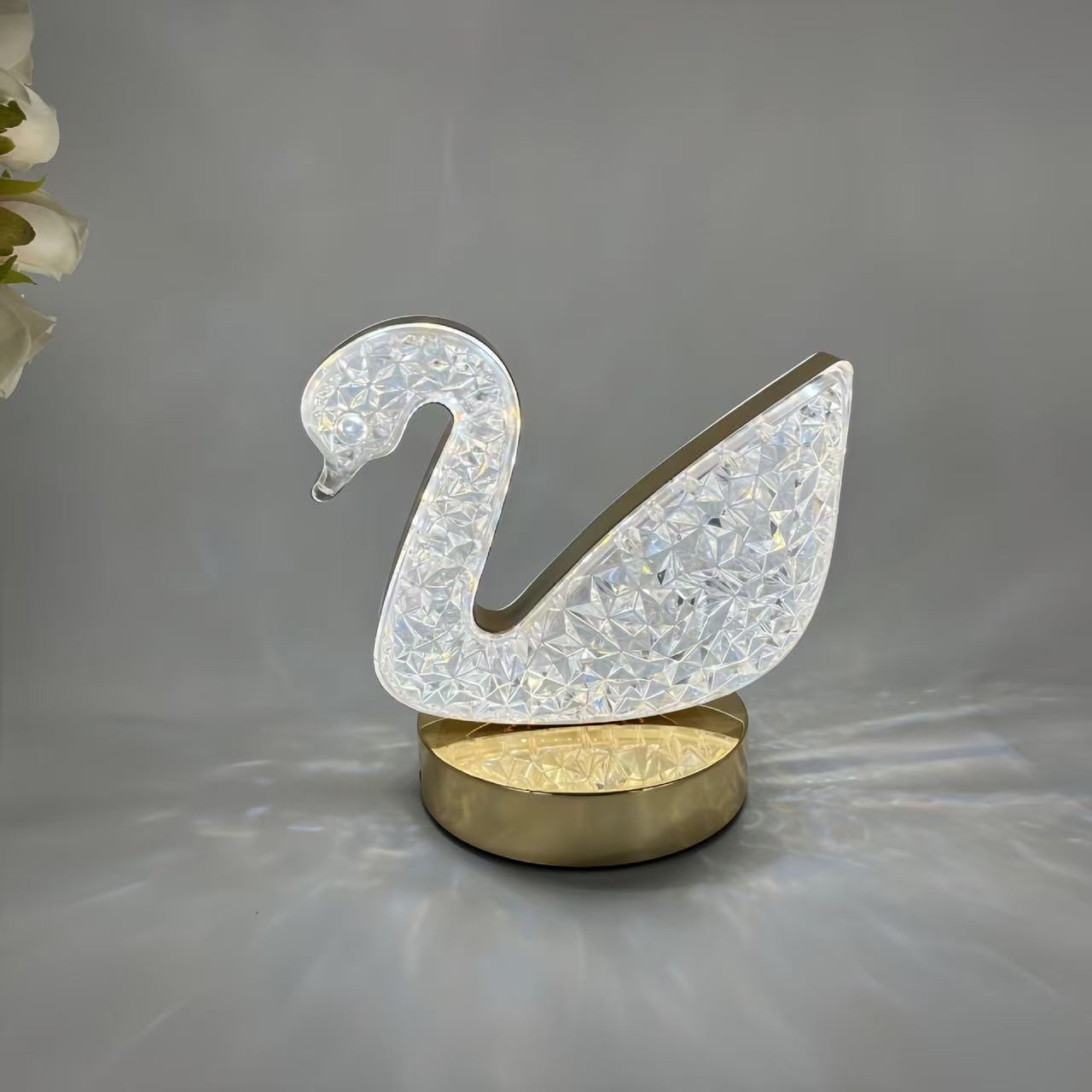 Creative gifts: Star and moon night light, touch three-color charging ambient light, bedroom birthday gift: night light, decorative ambient light, pat light base detail image 12