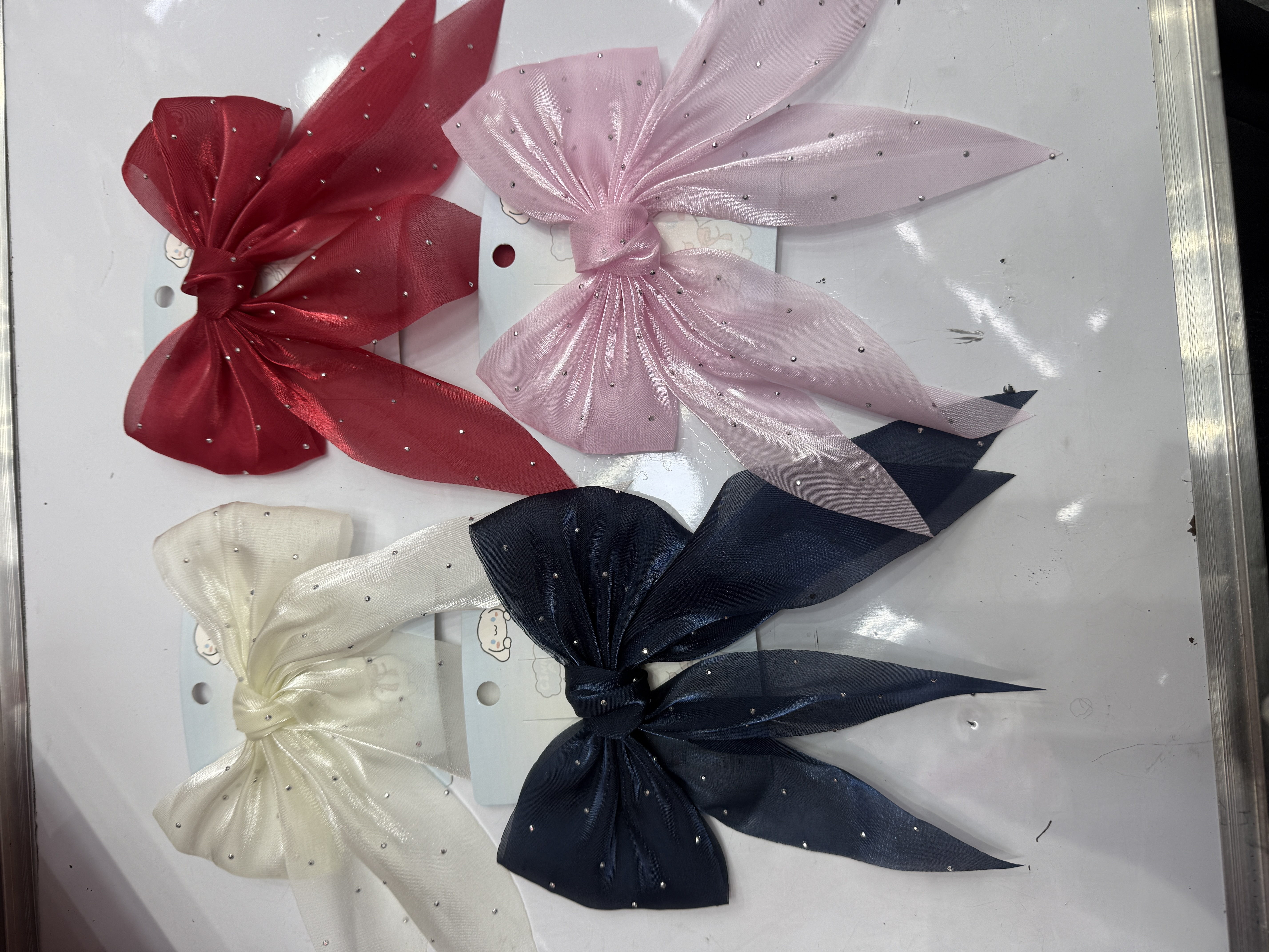 Pure handcrafted bow hair clips, sweet mesh ribbon spring clips, fresh back of the head ponytail top clips, super fairy-like hair clips, children's summer cuteness Pure handcrafted bow hair clips, sweet mesh ribbon spring clips, fresh back of the head ponytail top clips, super fairy-like hair clips, children's summer cuteness