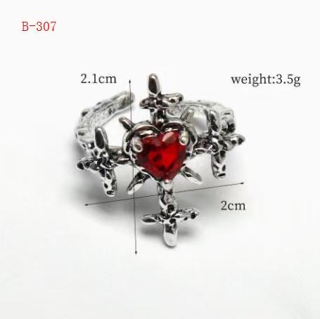 哥特戒指 锆石五角星不规矩戒指戒指戒指产品图