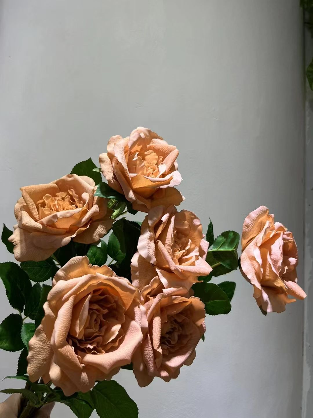 春季花园仿真花塑膠花硅胶人造花装饰摆设广州制造单支手感玫瑰详情图5